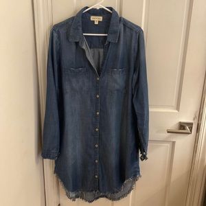 Mint Condition Anthropologie Cloth + Stone chambray dress, size Large